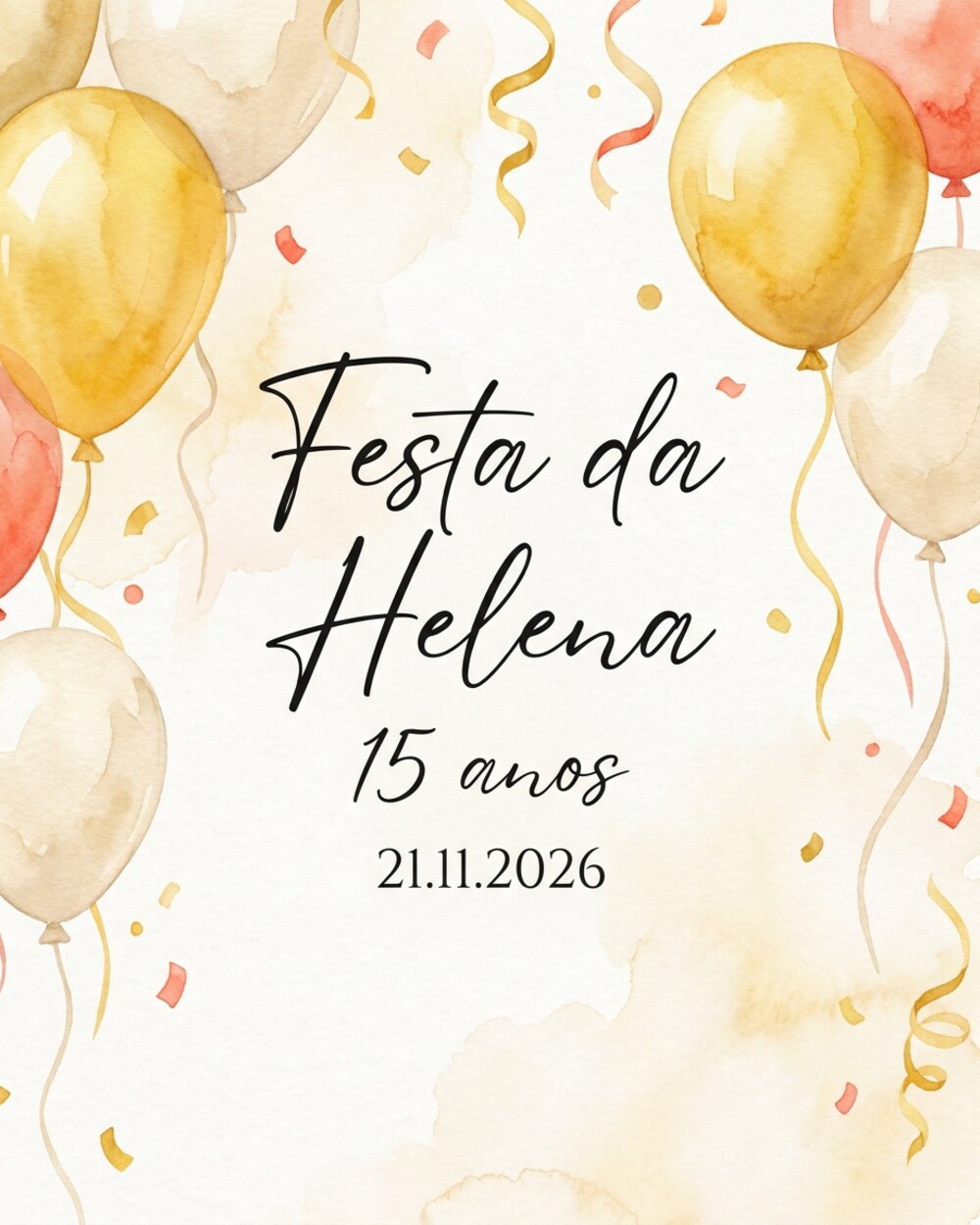 Convite do tema Clássico Festivo